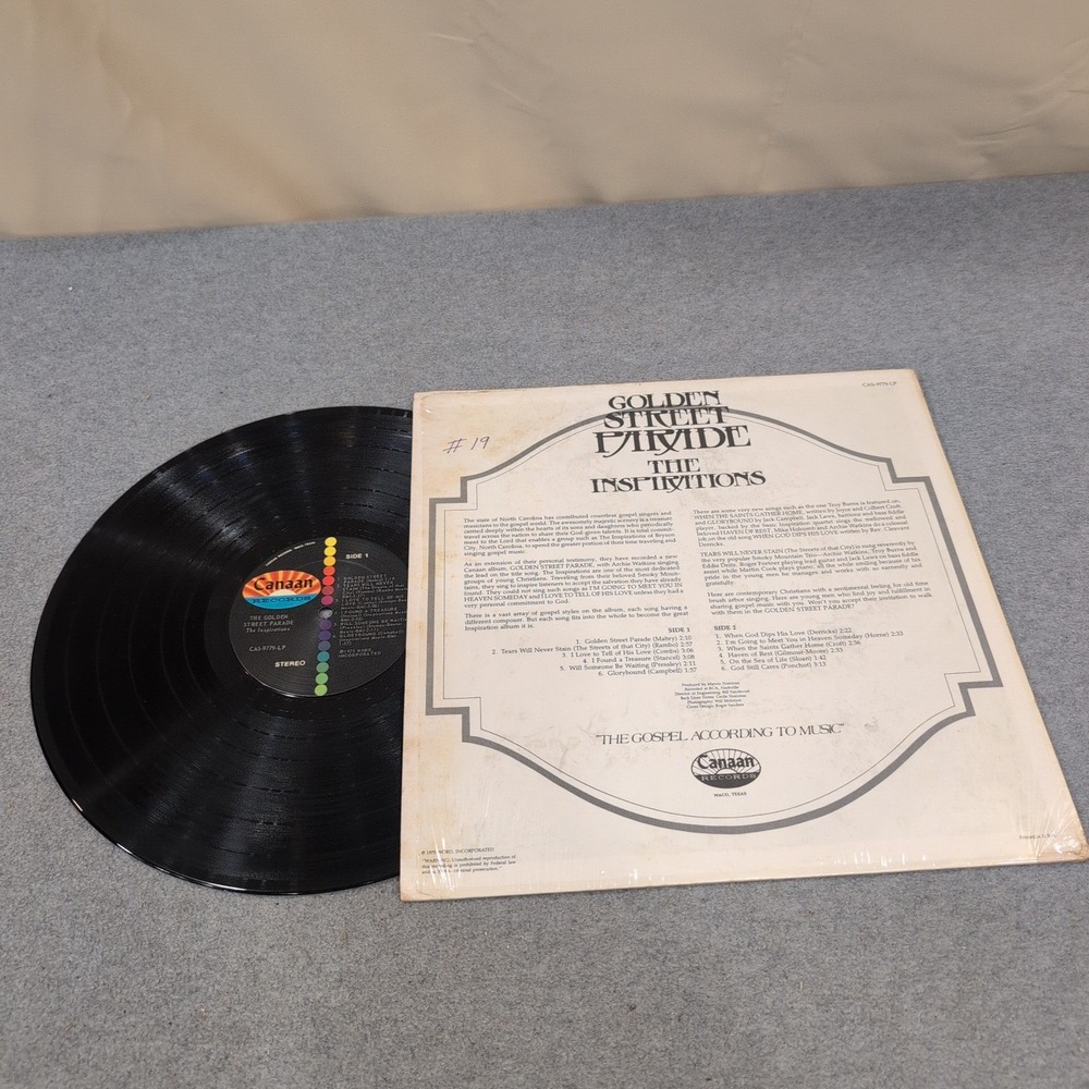 The Inspirations Golden Street Parade Vinyl LP Canaan Records CAS-9779-LP Gospel - Picture 2 of 2
